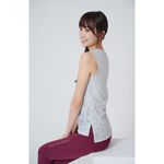 YOGA FLOW Burn Out Tank ( L ) - 圓領長版燒花罩衫 - 銀河灰 Misty Grey, , large