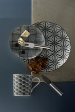 Komon dinner plate (Ichimatsu), , large