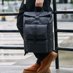 KINGSONS Roll Top Commuter Backpack, , large