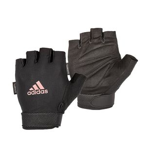 Adidas可調式透氣短指訓練手套(粉色)