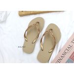 限時特價[巴拉娜巴西人字拖專賣店]中壢實體店面 Havaianas夾腳拖/人字拖  FLASH SWEET深灰色/沙金色沙灘 海灘 海 黃金 金飾, , large