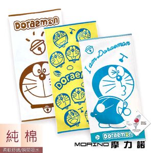 Doraemon多啦A夢色紗緹花浴巾一入-花色隨機出貨