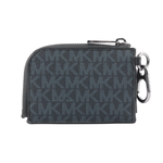 Michael Kors 塗層帆布拉鍊卡夾/零錢包及Logo鑰匙圈禮盒組/海軍藍, , large