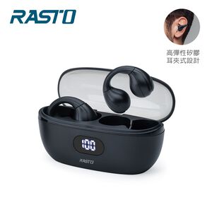 RASTO RS60耳夾電顯真無線藍牙5.3耳機-黑