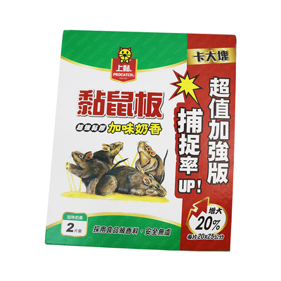 上黏 加味奶香 中型黏鼠板-2片X6組