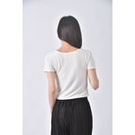 (S) 【董仔私服】kerley co棉質V領白色短袖上衣二手衣, , large