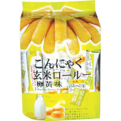 [箱購]北田蒟蒻糙米捲-蛋黃160g克 x 12Bag袋