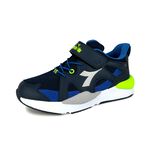 DIADORA迪亞多那 超寬楦兒童跑鞋 童鞋 童運動鞋 輕量 透氣 保護後跟 吸震 減壓 足弓支撐 健康鞋墊 藍 粉, , large