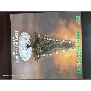 金德恩 GS MALL 台灣製造 聖誕樹蕾絲地墊 90公分 聖誕樹地墊 蕾絲地墊 地墊 聖誕造型地墊 止滑墊 墊子