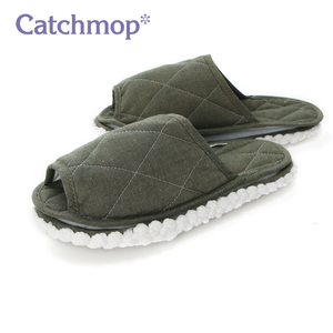 【THE LOEL】韓國製神奇抹布系列- Catchmop 神奇鞋底加厚清潔拖鞋 (橄欖綠) 🎉雙12優惠(12/1~12/14)-買就送 Catchmop 多用途圓形清潔布1入裝