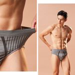 【現貨】MIT台灣製 貝柔 竹炭纖維男內褲 三角褲 P8743, , large