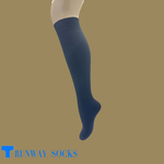 【Runway】《HONOR》 Japanese/Korean Style Academy Striped Socks – Double Cylinder Knee-High Socks, Calf-Length – Premium Cotton, 2 Pairs (1 Thick Stripe + 1 Thin Stripe) – Black, , large