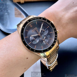 [星晴錶業]BOSS手錶,44mm,HB1513632黑色錶面玫瑰金錶殼玫瑰金色精鋼錶帶款, , large
