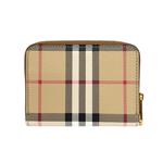 BURBERRY 格紋帆布ㄇ形拉鍊零錢包/典藏米色, , large