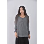 (S) 自由区排扣綠色長袖上衣二手衣, , large