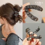 【Gulicc】古莉可 髮夾 馬尾夾 明星同款 新款精緻鑲鑽, , large