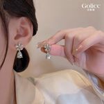 【Gulicc】古莉可 耳環  輕奢水滴花朵鋯石耳環, , large