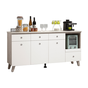 【唯熙傢俱】溫妮淺灰雙色5尺石面餐櫃