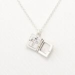 【Angel & Me】Memory of Love Cross S925 Sterling Silver Necklace Bible Locket, , large