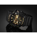 CASIO卡西歐 G-SHOCK 金屬系雙顯手錶-經典黑金 GA-400GB-1A9, , large