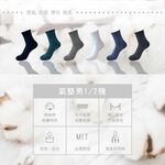 【BVD】氣墊男1/2襪<墨綠>B653 毛巾底 運動襪 休閒襪, , large