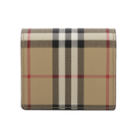 BURBERRY 經典格紋釦式二折短夾/米色, , large