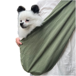 [天群健康] EZ-CARE Pet 多款可選 寵物外出斜背袋 小犬背帶  外出背帶 雙面花色 加長款 卡其/深藍, , large