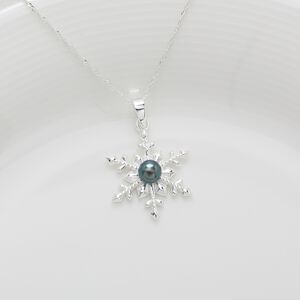 【Angel & Me】極光之星 珍珠 s925 純銀項鍊 雪花 情人 生日禮物