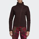 Adidas W HTR JKT 女 外套 運動 訓練 休閒 保暖 防風 立領 合身 短版 酒紅 [CZ8999], , large