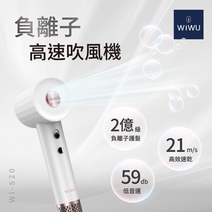 【WiWU】Negative Ion High Speed Hair Dryer-Gray