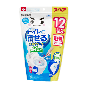 【唯可】LEC激落君可沖式馬桶刷頭補充包12入(日本製)