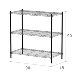【Y HOUSE】90x45x90cm Lightweight Three-layer Iron Rack Iron Rack Shelf-Electroplating, , large
