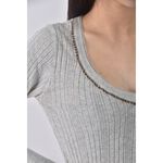 (S) bershkav領灰色長袖上衣二手衣, , large