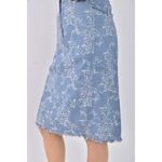 (XL) heraya質感棉質花紋藍色長裙二手衣, , large