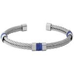 【快速出貨】法國 ROCHET CABESTAN系列 鋼索手環-藍 HBJ2366, , large