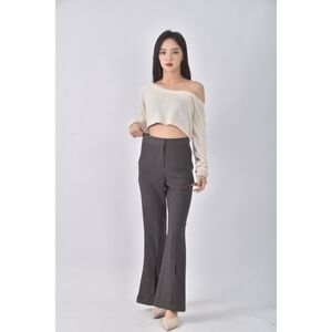 (S) ran 2高腰質感灰色長褲二手衣