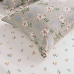 【Betrise】 Light Spring Color | Environmentally friendly printing and dyeing anti-mite and antibacterial 100% combed cotton dual-purpose quilt and bed sheet set - single, , large