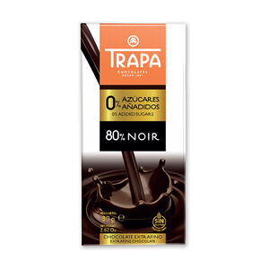 Trapa 無添加糖80％黑巧克力片 80g