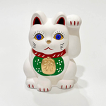 maneki-neko-Patterned Green (Left Paw Raised), , large