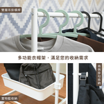 【KIWISH】多功能雙層掛衣架(附置物籃) 移動式衣帽架 吊衣架 落地衣架 衣櫃 衣櫥架 衣架 開放式衣架 雙桿衣架, , large
