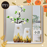 摩達客◉開運招財◉高檔優雅聚財納福風水靠山精緻陶瓷花瓶設計擺飾-小型款 插花 玄關客廳適用, , large