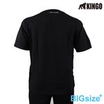 KINGO-大尺碼-男款 圓領T恤-黑-413140, , large