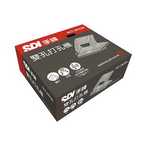 【SDI 手牌】雙孔打孔機 附刻度尺 顏色隨機 / 台 0822B
