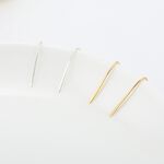 【Angel & Me】Simple U wire s925 sterling silver earrings Birthday gift, , large