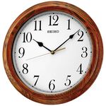SEIKO 精工 木質滑動式秒針靜音掛鐘 時鐘 QXA528B, , large