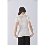 (S) jenny棉質純棉白色短袖上衣二手衣, , large