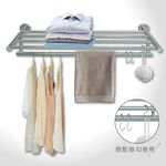 【雙手萬能】正304不鏽鋼角形單桿毛巾置衣架, , large