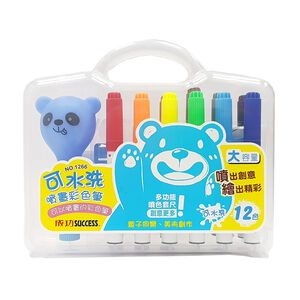 成功可水洗噴畫彩色筆(12色)-包裝顏色隨機出貨