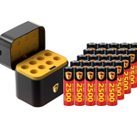 【8馬赫】3號/AA 恆壓可充式1.5V鋰電池全新特大能量2500mWh32入+(3號8槽)AI隨身收納盒充電器, , large
