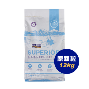 【倆寶貝精品館】海洋之星FISH4DOGS 強化升級配方(老犬/體重控制成犬  原顆粒-12kg )